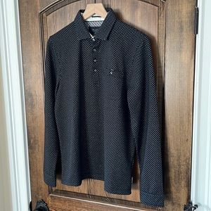 Ted Baker Patterned Long Sleeve Polo